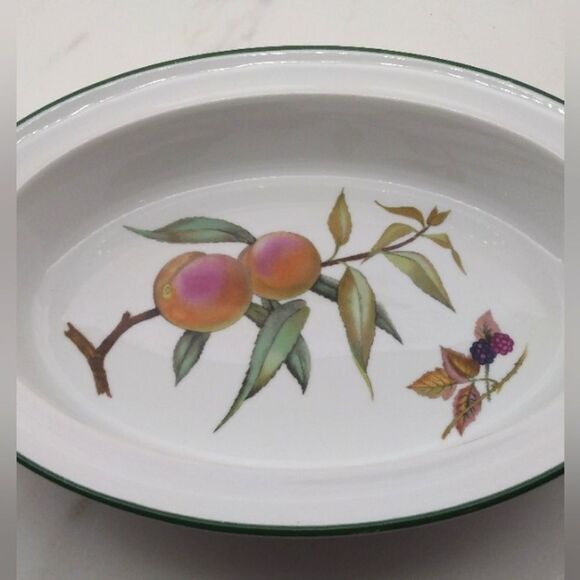 Royal Worcester Evesham Vale Serveware Oval Platter Dish Home Dining Vintage - Picture 13 of 13